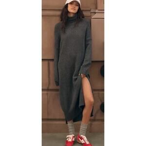 Anthropologie Daily Practice Karigan Long Turtleneck Sweater Dress Size Medium